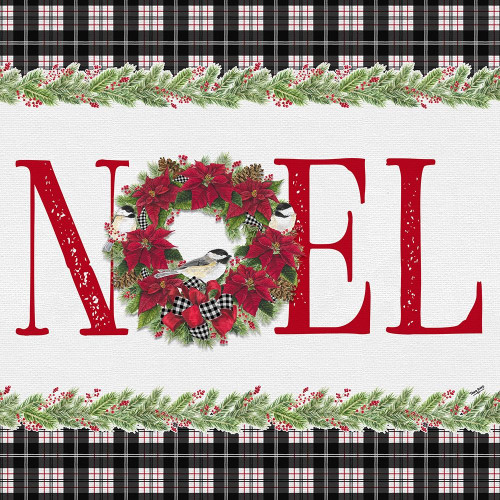 Chickadee Christmas Red III Noel by Tara Reed (12 x 12)