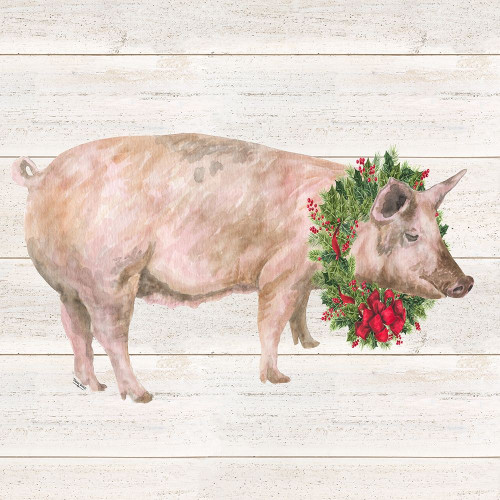 Christmas on the Farm IV-Pig by Tara Reed (12 x 12)