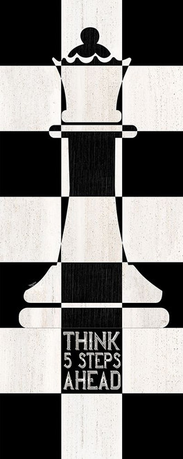 Chessboard Sentiment vertical II-Five Steps by Tara Reed (10 x 24)
