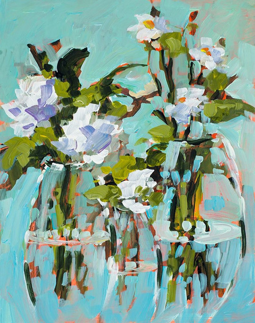 Flowers In Vases by Jane Slivka (18 x 24)