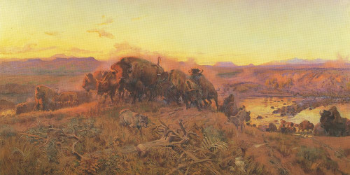 When The Land Belonged To God by Charles Russell (24 x 12)