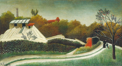 Sawmill, Outskirts of Paris 1895 by Henri Rousseau (24 x 12)