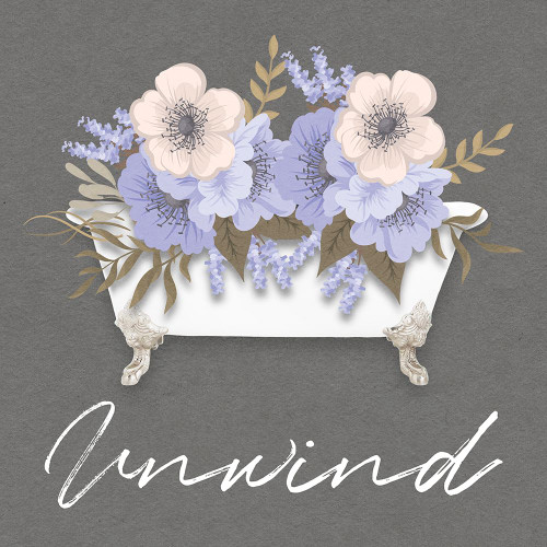 Unwind Floral Bath 2 by Marcus Prime (24 x 24)