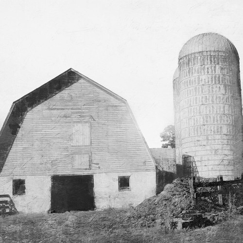 Vintage Silos by Marcus Prime (24 x 24)