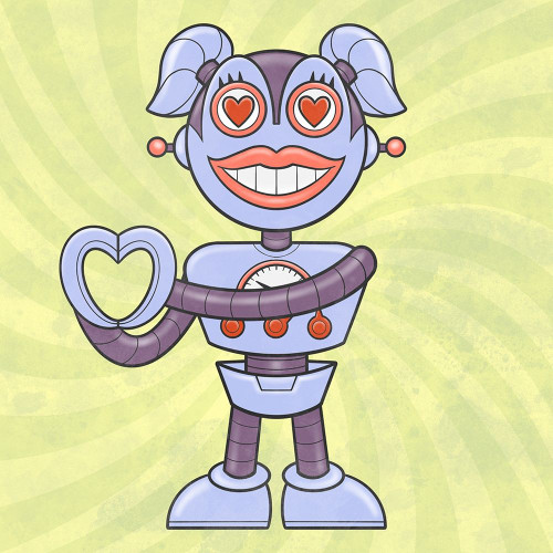 Loving Bot 2 by Marcus Prime (24 x 24)