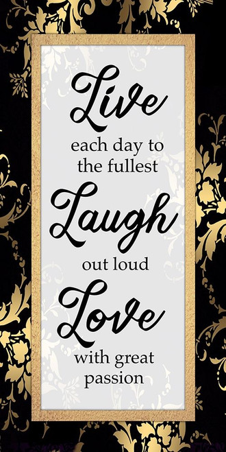 Golden Live Laugh Love by Marcus Prime (12 x 24) Golden Live Laugh Love by Marcus Prime (12 x 24)