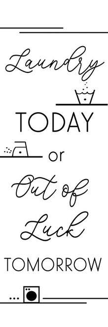 Laundry Today-Out of Luck Tomorrow by Anna Quach (8 x 24)