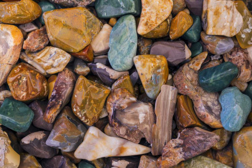 USA, Arizona, Tucson Detail of polished rocks by Don Paulson (24 x 18)