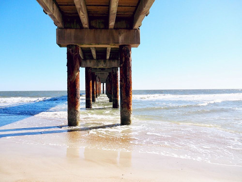 Sunlit Pier I by Gail Peck (24 x 18)