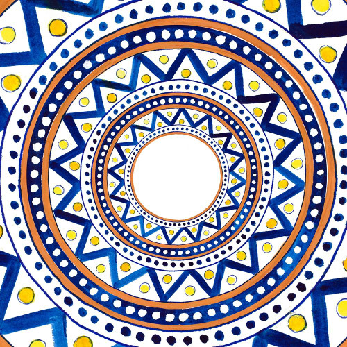 Italian Chevron Burst Tile by Patricia Pinto (24 x 24)