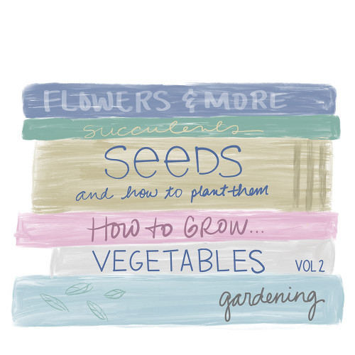 Gardening Books by Emily Navas (12 x 12)