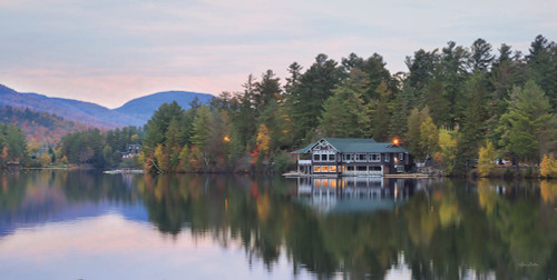 Mirror Lake Sunset Reflections by Lori Deiter (24 x 12)