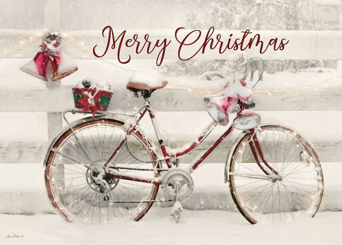 Merry Christmas Snowy Bike by Lori Deiter (24 x 18)
