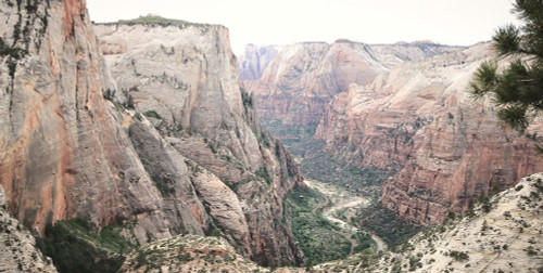 Zion from Above by Lori Deiter (24 x 12)