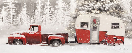 Christmas Camper with Bike by Lori Deiter (24 x 10)