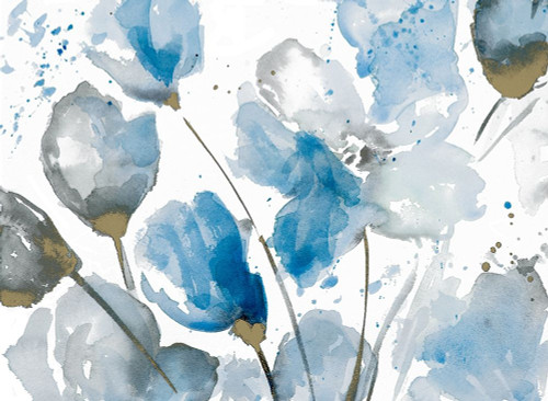 Blue Abstract Floral II by Lanie Loreth (24 x 18)