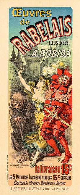 Rabelais by Jules Cheret (11 x 24)