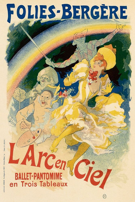 Folie Bergere Larc en Ciel by Jules Cheret (18 x 24)
