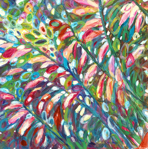 Colorful Bluebells by Rea Kelly (24 x 24)