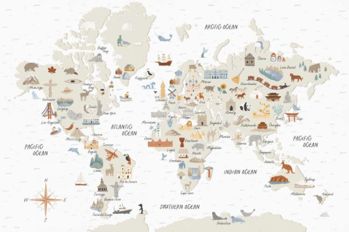 Around the World I by Laura Marshall (24 x 18)