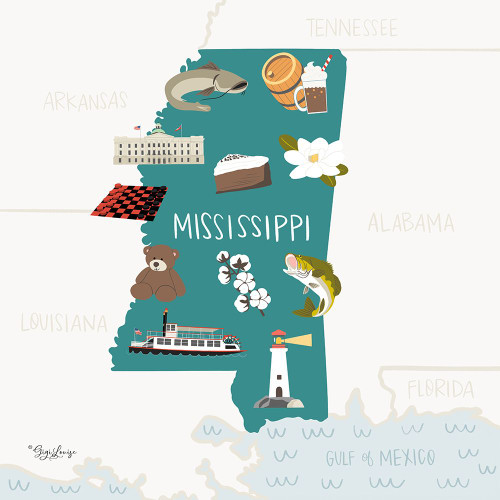 Mississippi by Gigi Louise (24 x 24)