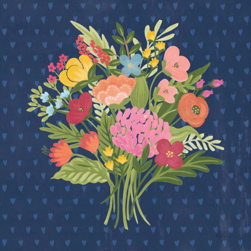 Love Letters XI No Banner Blue by Laura Marshall (24 x 24)
