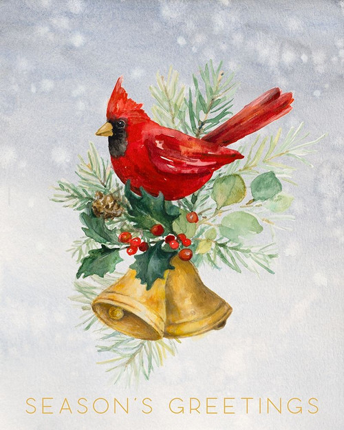 Northern Cardinal Seasons Greetings by Lanie Loreth (18 x 24)
