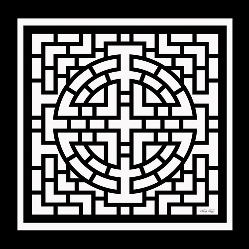 Black And White Geo I by Cindy Jacobs (24 x 24)