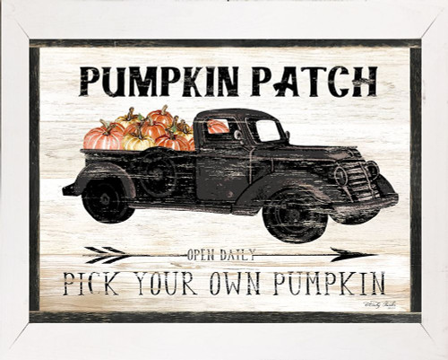 Pumpkin Patch Black Truck by Cindy Jacobs (24 x 18)