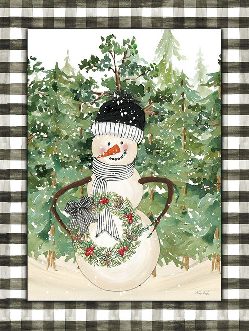 Snowman with Wreath by Cindy Jacobs (18 x 24)