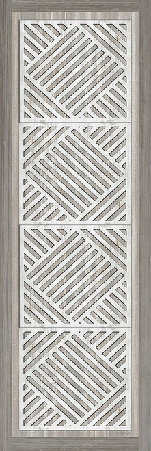 Geo Greige Deco Panel 5 by Cindy Jacobs (8 x 24)