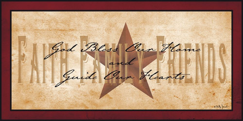 Faith Family Friends by Billy Jacobs (24 x 12)