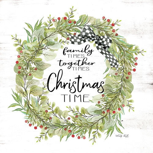 Christmas Time Wreath by Cindy Jacobs (12 x 12)