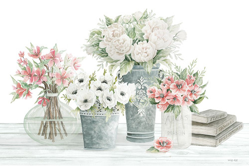 Farmhouse Florals I by Cindy Jacobs (24 x 16)