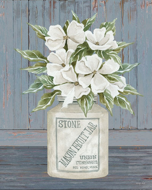 Floral Mason Fruit Jar by Cindy Jacobs (18 x 24)