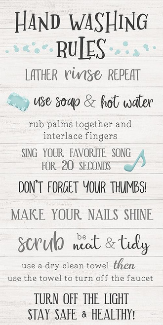 Hand Washing Rules by Natalie Carpentieri (12 x 24)