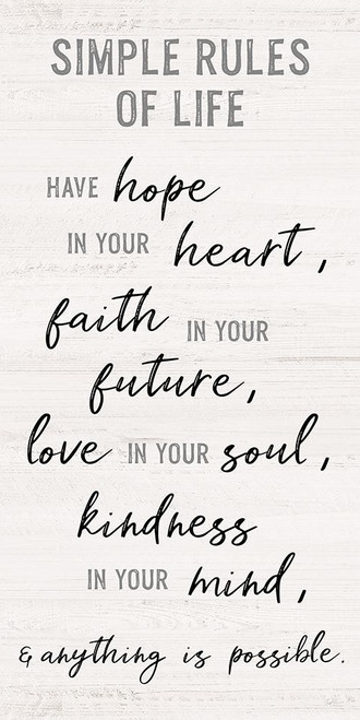 Simple Rules of Life by Natalie Carpentieri (12 x 24)