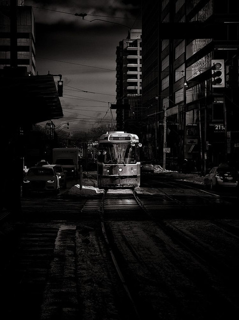 St Clair Street Car Toronto Toned by Brian Carson (18 x 24)