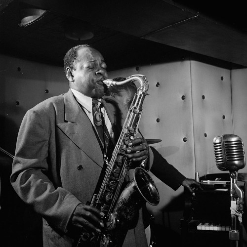 Coleman Hawkins Three Deuces-New York 1947 by William Gottlieb (12 x 12)