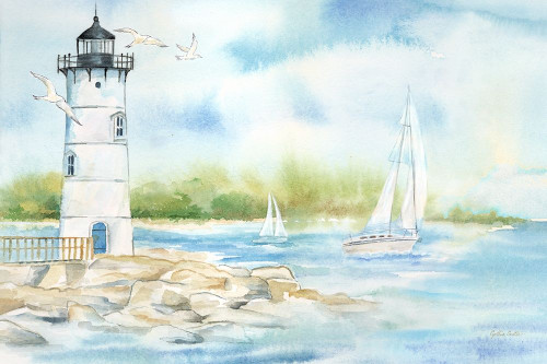 East Coast Lighthouse landscape I by Cynthia Coulter (24 x 18)