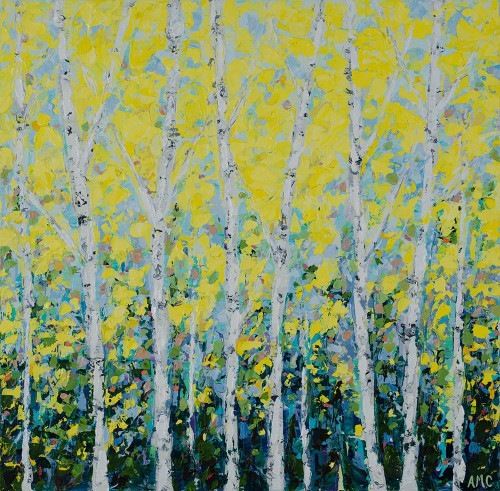 Yellow Birchwood by Ann Marie Coolick (12 x 11)