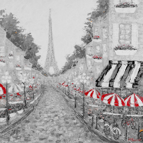 Splash of Red in Paris I by Ann Marie Coolick (12 x 12)