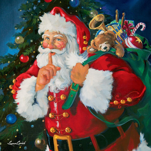 Shhh Santa by Susan Comish (24 x 24)