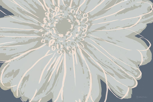 Flower Pop Sketch VIII-Blue BG by Marie Elaine Cusson (24 x 18)