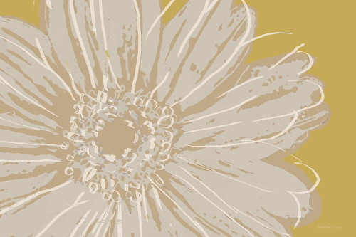 Flower Pop Sketch X-Yellow BG by Marie Elaine Cusson (24 x 18)