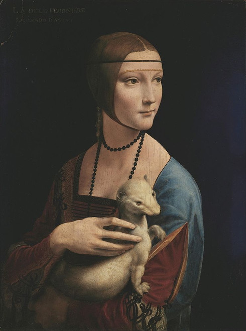 Lady with an Ermine by Leonardo da Vinci (18 x 24)