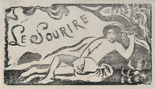 Tahitian Woman, headpiece for Le sourire by Paul Gauguin (24 x 13)