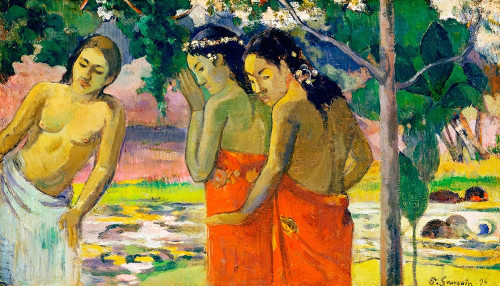 Three Tahitian Women by Paul Gauguin (24 x 13)
