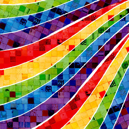 Vintage Tile Rainbow by Kimberly Allen (24 x 24)