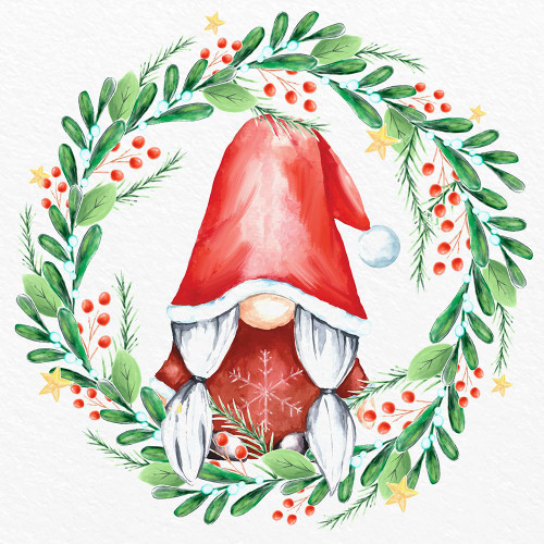 Gnome Wreath 2 by Kimberly Allen (24 x 24)